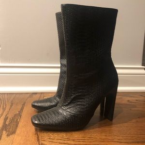 Black high heel booties!